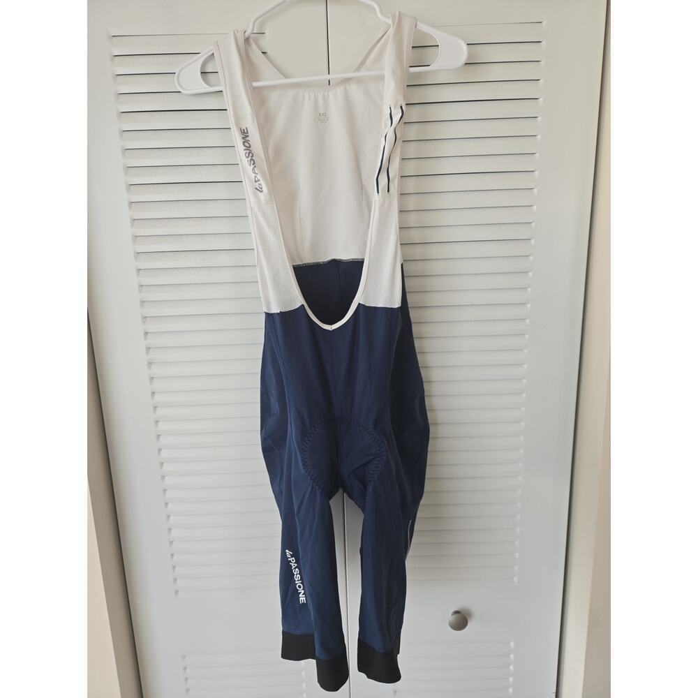 La Passione Cycling Bib Shorts — Blue White- Italian Made XXL
